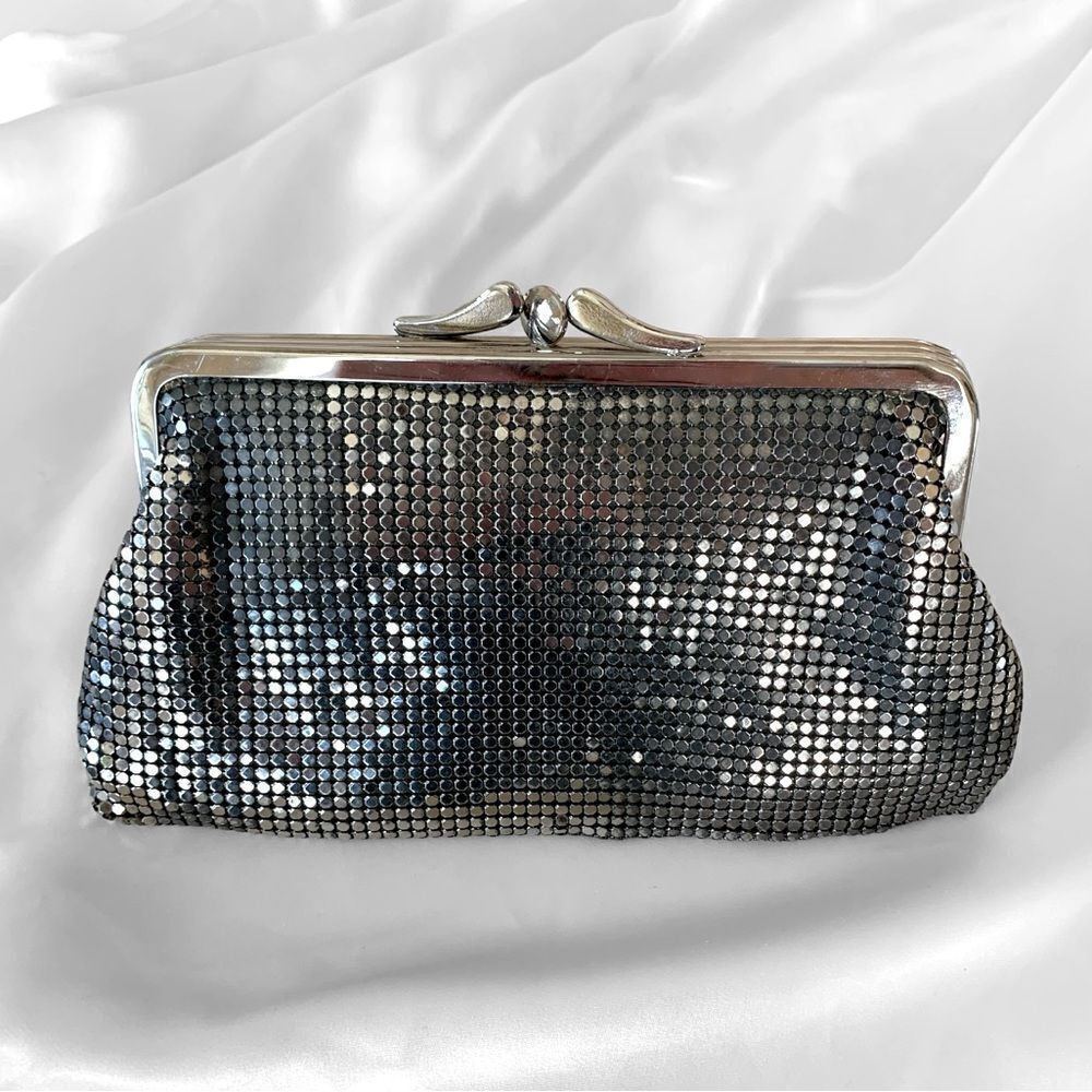 Vintage Whiting & Davis Silver Mesh Clutch Purse